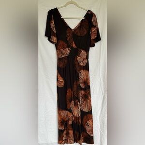 Soma Brown and Orange Maxi Dress